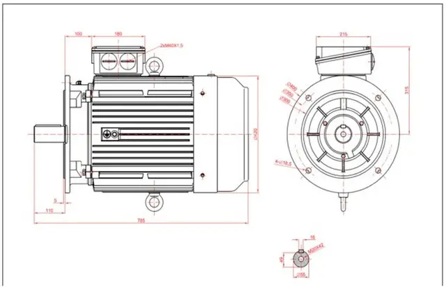 Motor electric trifazat 30kw 1400rpm 200 B5