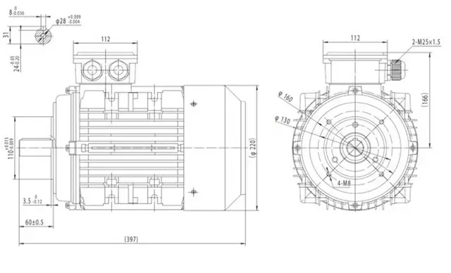 Lightbox Motor electric trifazat 4kw 1400rpm 112 B14