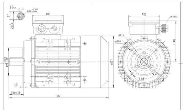 Motor electric trifazat 2.2kw 3000rpm 90 B14