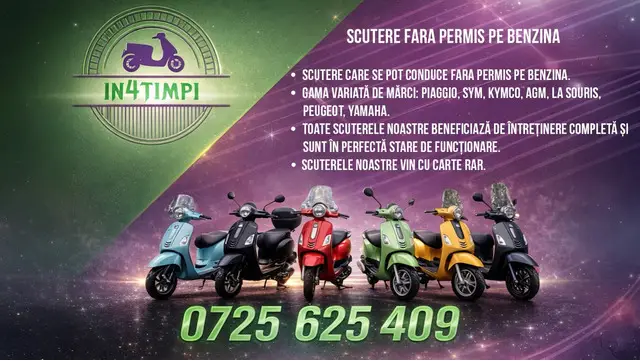 SCUTER 49cc / 50cc FARA PERMIS