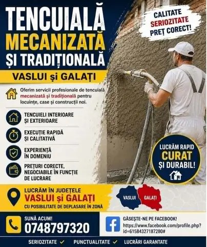 Tencuiala mecanizata si traditionala