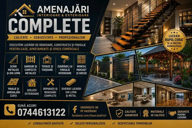 Amenajari interioare si exterioare complete