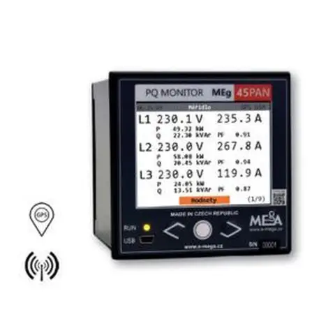 MEg45PAN – analizor pentru un feeder (3 faze) cu afisaj