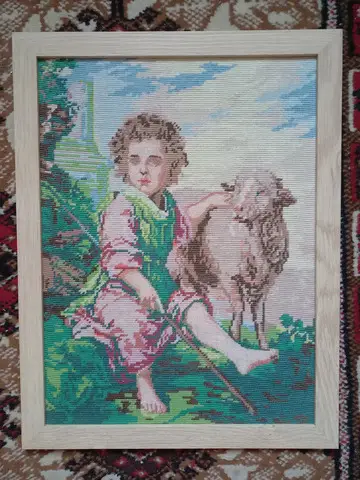Goblenuri cusute manual, unul dupa Nicolae Grigorescu