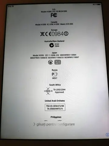 Tableta iPad.Diagonala circa 26 cm.Bucuresti.