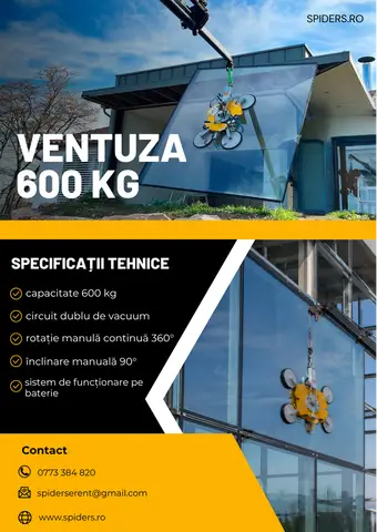 Inchiriere ventuza pentru sticla 600 kg