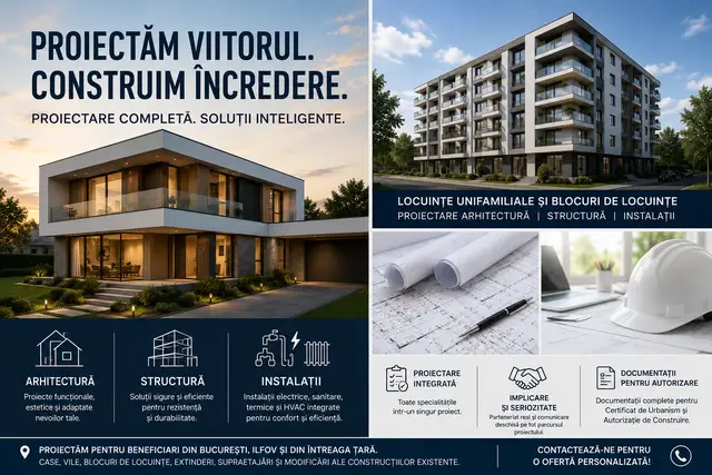 Proiectare, proiect case si blocuri de locuinte